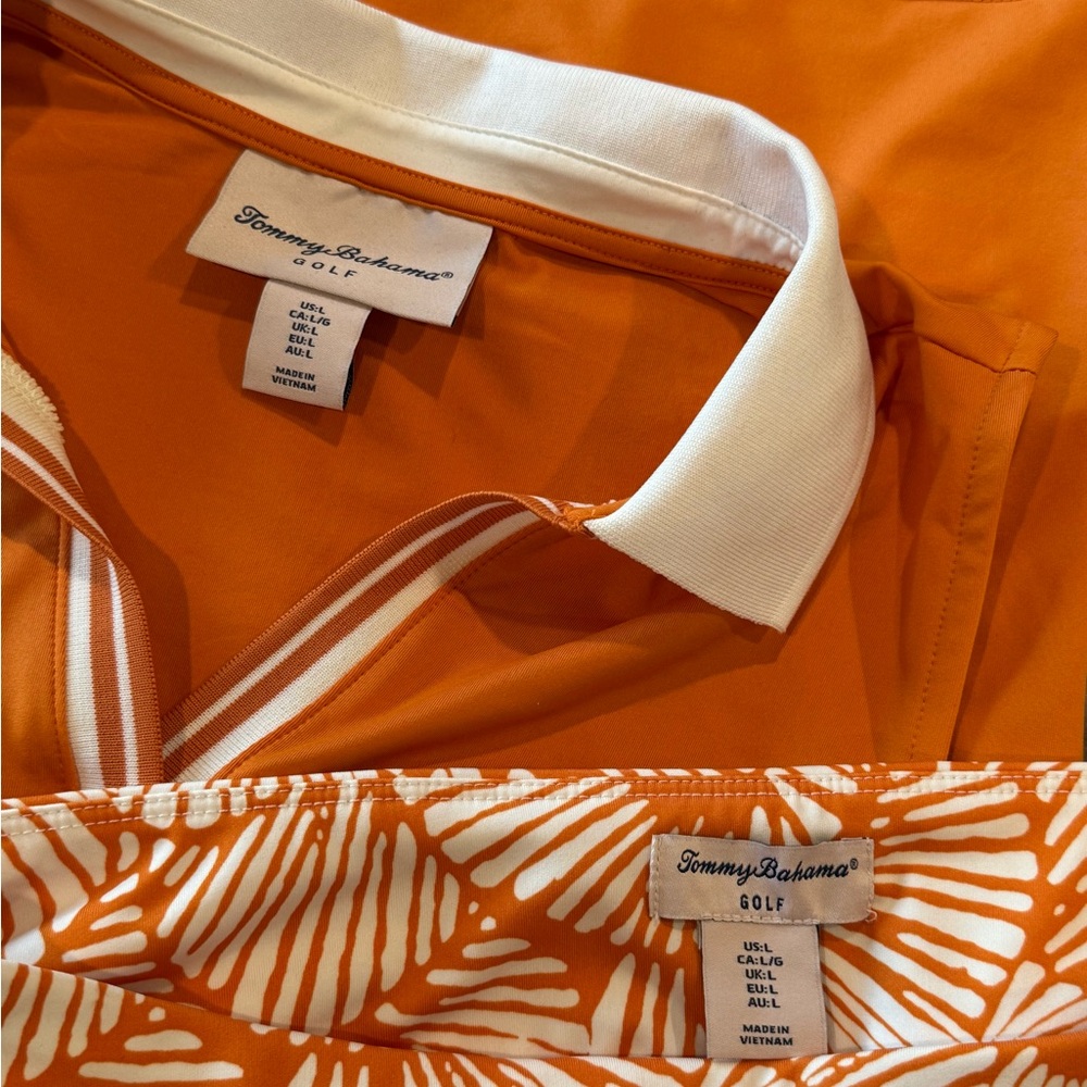 Women’s Tommy Bahama Golf Orange Polo and Skort Outfit - Picture 5 of 5